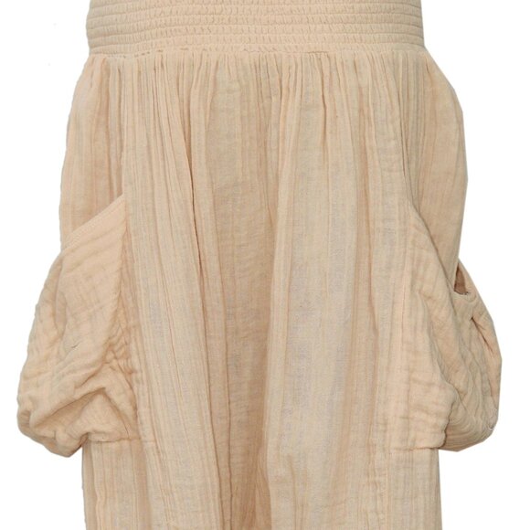 Free People Walk On Fire Pant Pull On Endless Summer Smocked L - Picture 4 of 5